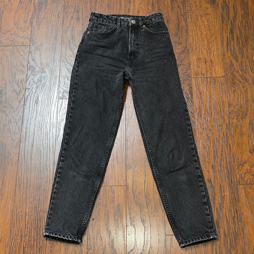 Vintage Acid Wash Zara Mom jeans Straight Leg Style Trend size 0